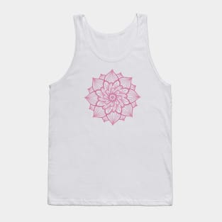 Pink Flower Mandala Tank Top